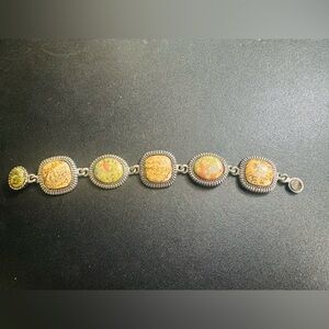 Premier Designs Silver and Gold Medallion Bracelet
